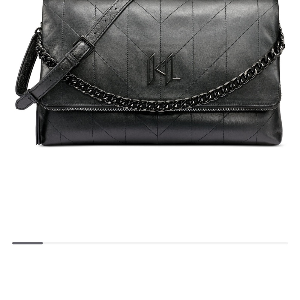 Karl Lagerfeld Black Leather Chain Bag